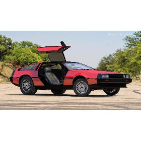 3D model 80s Sport Car DeLorean Rigged